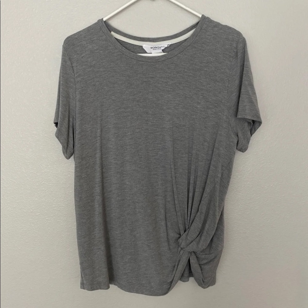 Gray T-shirt with knot detail